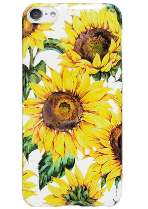 Picture of J.west iPod Touch 7th/6th/5th Generation Case,Soft Floral Design Sunflower Shockproof TPU Case Slim Fit iPod Touch 7 Case, Cute iPod Touch 6 / 5th Generation Case Cover