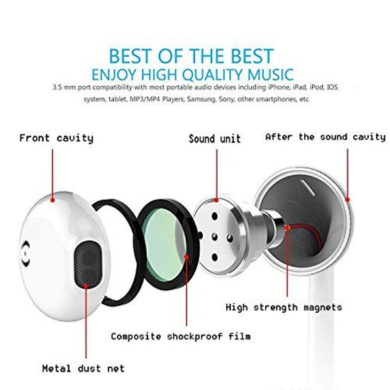 GetUSCart ZHYUPEN Earphones 2 Pack Headphones Earbuds with