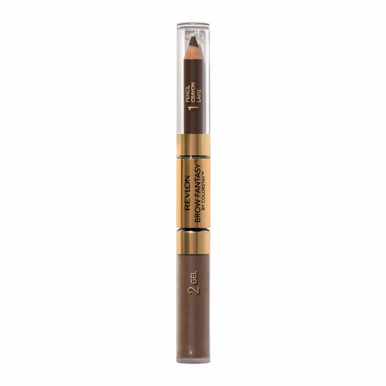 Picture of Revlon Eyebrow Gel & Pencil, ColorStay Brow Fantasy 2-in-1 Eye Makeup, Longwearing with Precision Tip, 106 Dark Brown, 0.04 Oz