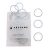 Picture of Heliums White Small Hair Elastics - 2mm Mini Hair Ties For Fine Hair and Kids - 1 Inch Ponytail Holders in Neutral Colors - 48-Pack