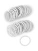 Picture of Heliums White Small Hair Elastics - 2mm Mini Hair Ties For Fine Hair and Kids - 1 Inch Ponytail Holders in Neutral Colors - 48-Pack