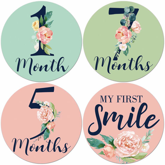 Baby Monthly Stickers | Greenery Botanical Baby Milestone Stickers | Boho  Newborn Boy or Girl Stickers | Eucalyptus Month Stickers for Baby Boy 