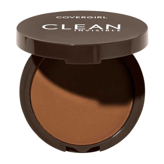 Picture of Covergirl Clean Invisible Pressed Powder, Lightweight, Breathable, Vegan Formula, Golden Caramel 180, 0.38oz