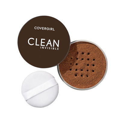 Picture of COVERGIRL Clean Invisible Loose Powder - Loose Powder, Setting Powder, Vegan Formula - Translucent Dark, 20g (0.7 oz)