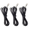 Picture of AIMIJIA Phone Cord, 6P4C Black Phone Telephone Extension Cord Cable Line Wire RJ11 6P4C Modular Plug for Landline Telephone Modem Accessory (6ft-3 Pack)