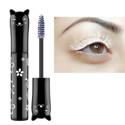 Picture of White Lashes volume mascara Extensions Makeup Lash Waterproof Fast Dry Eyelashes Curling Lengthening Primer Eye Lashes Party Stage Use