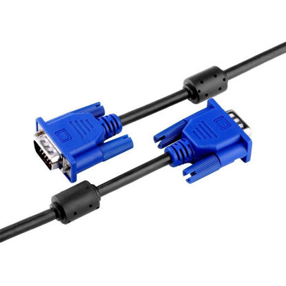 Picture of BeElion 15Pin 5FT Gold Plated DB15 VGA Male to Male Monitor Cable VGA to VGA,HD| Blue| 1.5 Meters