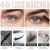 Picture of 4D Silk Fiber Lash Mascara, Waterproof Long Lasting Mascara Black Volume and Length Natural, Exquisitely Full, Lengthening Thickening Softer Fuller Lashes Amplify Smudge-Proof Eyelash Mascara,1 Pack