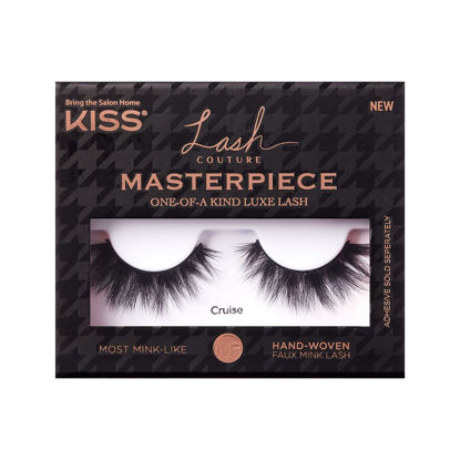 Picture of KISS Lash Couture Masterpiece Fake Eyelashes Style 04, ‘Cruise’, One-of-a-Kind Luxe Lash, Hand Woven Faux Mink Synthetic False Eyelashes, 1 Pair