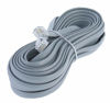 Picture of 14ft Heavy Duty RJ12 Silver Satin 6 Conductor 6P/6C Reverse Wired Telephone Line Cord by Corpco