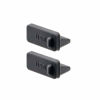 Picture of TOPPROS Pack of 20 Silicone USB Port Cover Anti Dust Protector for Female End0.5 x 0.3 x 0.24 inch Black