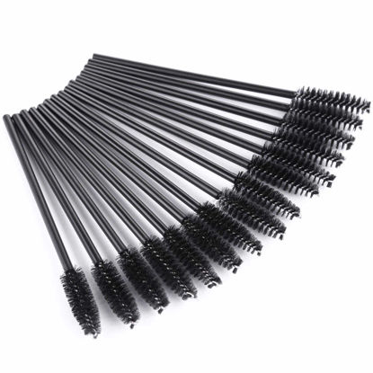 Picture of Tbestmax 200 Disposable Mascara Wand Eyebrow Brushes Spoolies Applicator for Eyelash Extension Makeup Kits