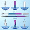 Picture of 2PCS Metal Blue Purple Mermaid Cuticle Pusher and Cutter Remover Salon Stainless Steel Gel Nail Polish Peeler Scraper Durable Professional Manicure Pedicure Cleaner Tool For Fingernail and Toenail