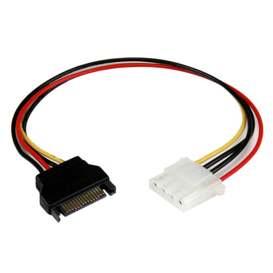 Picture of StarTech.com 12in SATA to LP4 Power Cable Adapter F/M - SATA to LP4 Power Adapter - SATA Female to LP4 Male Power Cable - 12 inch (LP4SATAFM12)