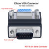 Picture of DTech 90 Degree VGA Right Angle Adapter 15 Pin Male to Female Extension Converter Coupler