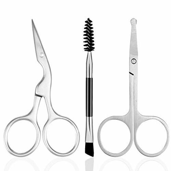 Brow Scissors in Brushed Stainless Steel