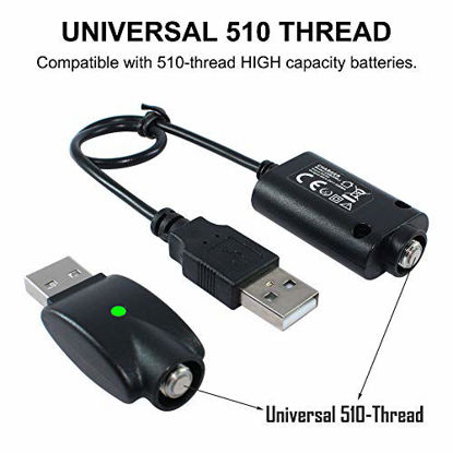 Picture of 510-Thread USB Smart Charger with Over-Charge Protection, Compatible with Standard 510 Threaded Devices - 2-Pack