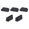 Picture of uxcell Silicone TV Anti-Dust Stopper Cap Cover for Female Port Black 5pcs