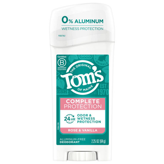 Picture of Tom's of Maine Complete Protection Aluminum-Free Natural Deodorant for Women, Rose & Vanilla, 2.25 oz