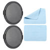 Picture of PATIKIL Camera Lens Cap, 2 Pack Sides Pinch Front Lens Cover with Microfiber Cleaning Cloth for 82mm Thread Universal DSLR Lenses