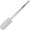 Picture of PANA Professional 3/32" Shank Size - Smooth Top Small Barrel Silver Carbide Bit Extra Coarse Grit - Nail Drill Bit for Dremel Machine