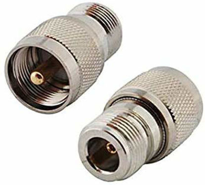 Picture of DHT Electronics 2-Pack RF connector adapter N type female to PL259 / SO239 male