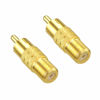 Picture of VCE F-Type Female to RCA Male Coaxial Cable Audio Adapter Gold Plated Connector, 2-Pack