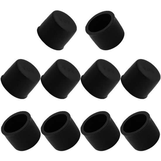 Picture of Fielect 10Pcs Silicone RCA Anti Dust Cover Plugs RCA Port Cap Stopper Cover RCA Cap Black