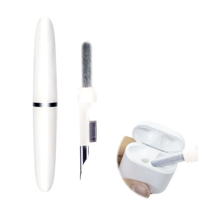 Picture of BATULLO 2022 New Cleaner Kit for Airpods Pro and 1/2 Multifunction Cleaning Pen with Soft Brush for Bluetooth Earphones Case (White1.0)