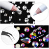 Picture of 3000 Pcs Nail Art Rhinestones HUETFAT Nail Gems AB Clear Flatback Stones Crystals Mixed 6 Size Nail Diamonds With Storage Organizer Box Wax Pencil Tweezers 3D Jewels for Nail Design (AB Clear)