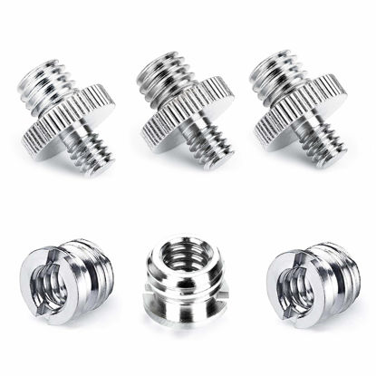 Picture of Niewalda 1/4 Inch Male to 3/8 Inch Female Tripod Screw Adapter 3/8 to 1/4 Tripod Adapter Mount Screws, Accessories for Camera/Tripod/Monopod/Light Stand