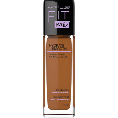 Picture of Maybelline Fit Me Dewy + Smooth SPF 18 Liquid Foundation Makeup, Mocha, 1 Count