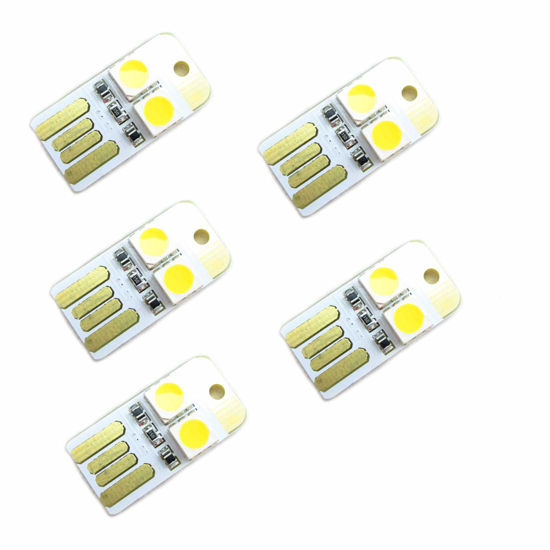 Picture of HiLetgo 5pcs USB Light White Computer Light USB LED Light LG Source Computer Keyboard Mobile Power