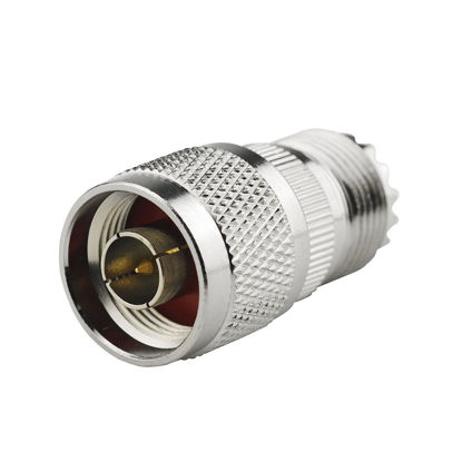 Picture of DHT Electronics 2PCS RF coaxial coax adapter N male to UHF female SO-239 SO239 connector