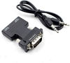 Picture of HDMI to VGA Adapter with 3.5mm Audio Cable, 1080P 60Hz HDMI to VGA Converter, HDMI Female to VGA Male Compatible Adapter for Laptop Computer (HDMI) to TV Projector Monitor (VGA)