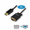 Picture of gofanco DisplayPort to VGA Cable 6 Feet Gold Plated DP to VGA Adapter Cable - Male to Male Converter Cable for DisplayPort-Equipped Desktops and Laptops to Connect to VGA Displays (Black) (DPVGA6F)