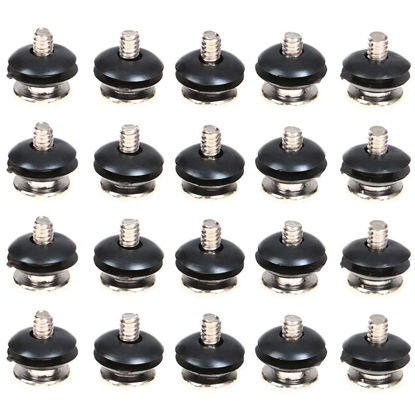 Picture of VizGiz 20 Pack 3.5 inch HDD Screws 6#-32 Shockproof Screw Rubber Ring Washer Anti-Vibration Mounted Bolts for PC Computer Chassis Case 3.5'' HDD Hard Drive Shock Proof Mounting Stepped Screws