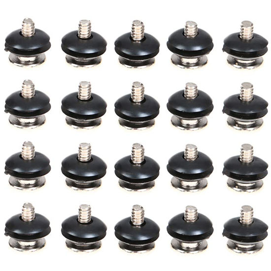 Picture of VizGiz 20 Pack 3.5 inch HDD Screws 6#-32 Shockproof Screw Rubber Ring Washer Anti-Vibration Mounted Bolts for PC Computer Chassis Case 3.5'' HDD Hard Drive Shock Proof Mounting Stepped Screws