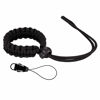 Picture of Allzedream Camera Wrist Strap Paracord Bracelet Adjustable for DSLR Binocular Cell Phone (Black)