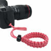 Picture of Allzedream Camera Wrist Strap Paracord Bracelet Adjustable for DSLR Binocular Cell Phone (Red White)