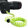 Picture of Allzedream Camera Wrist Strap Paracord Bracelet Adjustable for DSLR Binocular Cell Phone (Light Green White)