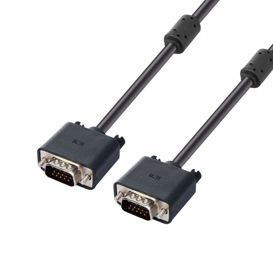 Picture of ENUODA VGA to VGA Cable 15 Pin Male to Male Plug Computer Monitor Cable Wire Cord,4.9 Feet,Black