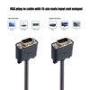 Picture of ENUODA VGA to VGA Cable 15 Pin Male to Male Plug Computer Monitor Cable Wire Cord,4.9 Feet,Black