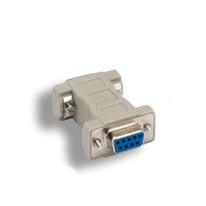Picture of KENTEK DB9 9 Pin Female to Female F/F Serial/at Null Modem Adapter Changer Coupler RS-232 Crossover Molded DTE DCE Data Transfer