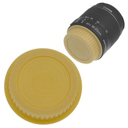 Picture of Fotodiox Designer (Gold) Lens Rear Cap Compatible with Canon EOS EF and EF-S Lenses