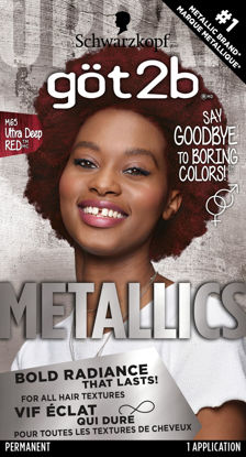 Picture of Got2b Metallics Permanent Hair Color, Deep Red
