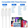 Picture of iPhone Charger AUNC 3PACK 6Feed Long Lightning to USB Charging Cable Fast Connector Data Sync Transfer Core Compatible with iPhone 14/iPhone 11/Xs Max/X/8/7/Plus/6S/6/SE/5S iPad