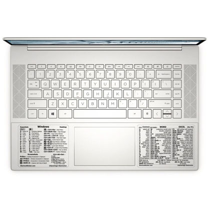 Picture of SYNERLOGIC Windows + Word/Excel (for Windows) Quick Reference Guide Keyboard Shortcut Stickers, No-Residue Vinyl (Clear/Large/Combo)