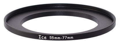 Picture of ICE 55mm to 77mm Step Up Ring Filter/Lens Adapter 55 Male 77 Female Stepping Adapter