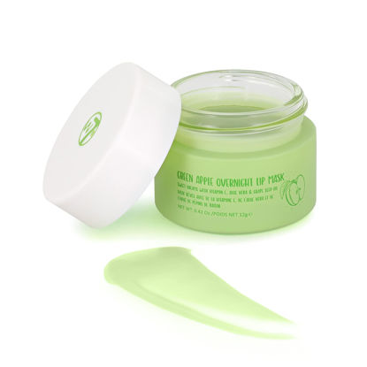 Picture of W7 Sweet Dreams Overnight Green Apple Lip Mask - Vitamin E, Aloe Vera and Grape Seed Oil - For Hydrated, Full Looking & Irresistible Lips